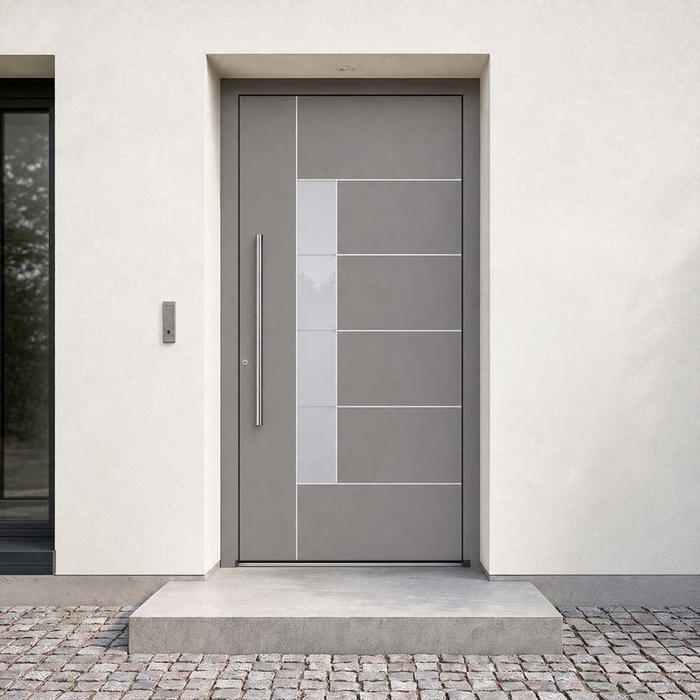 Porte d'entrée Schüco gris Porte d'entrée Schüco gris