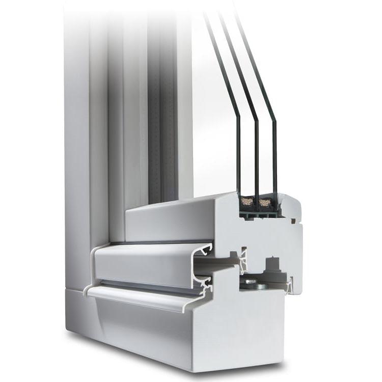 Profilé bois Classique IV 78 blanc triple vitrage