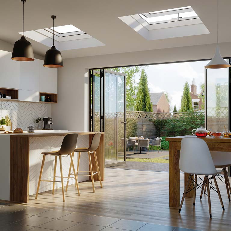 Puits de lumière électriques dans la cuisine