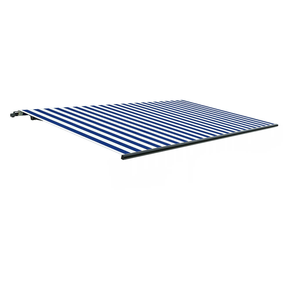 Store banne rayé bleu et blanc 2400 x 1500 mm