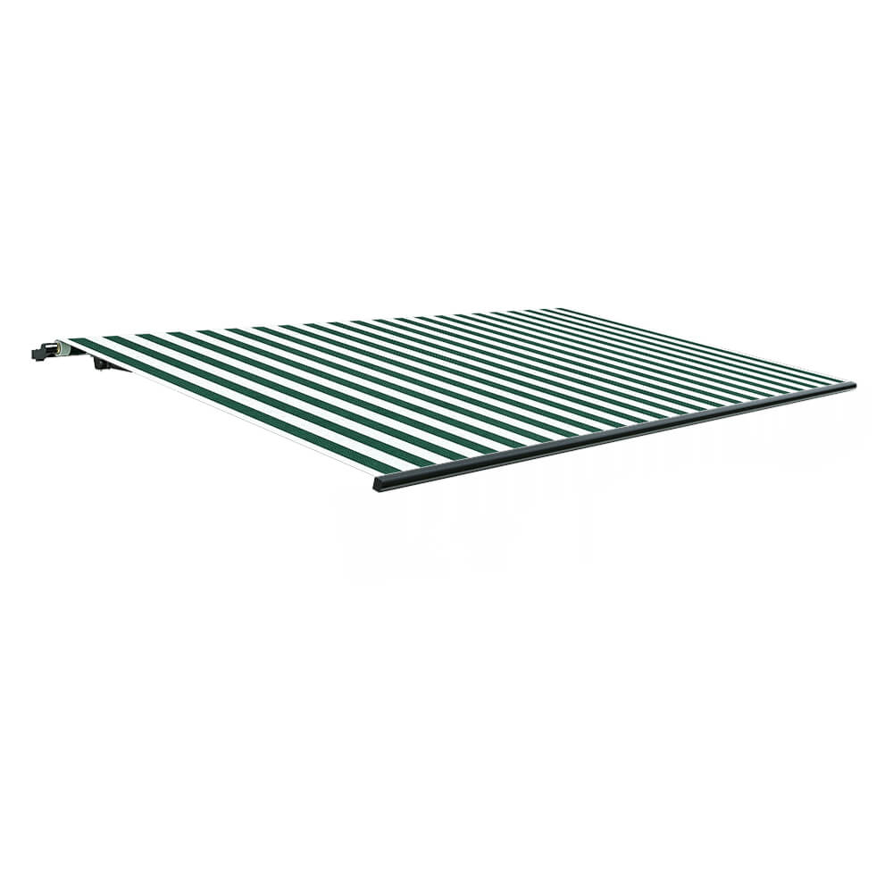 Store banne rayé vert et blanc 2400 x 1500 mm