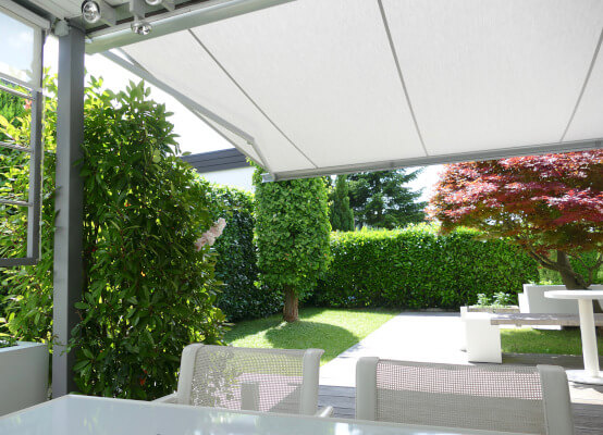 store banne blanc pour terrasse