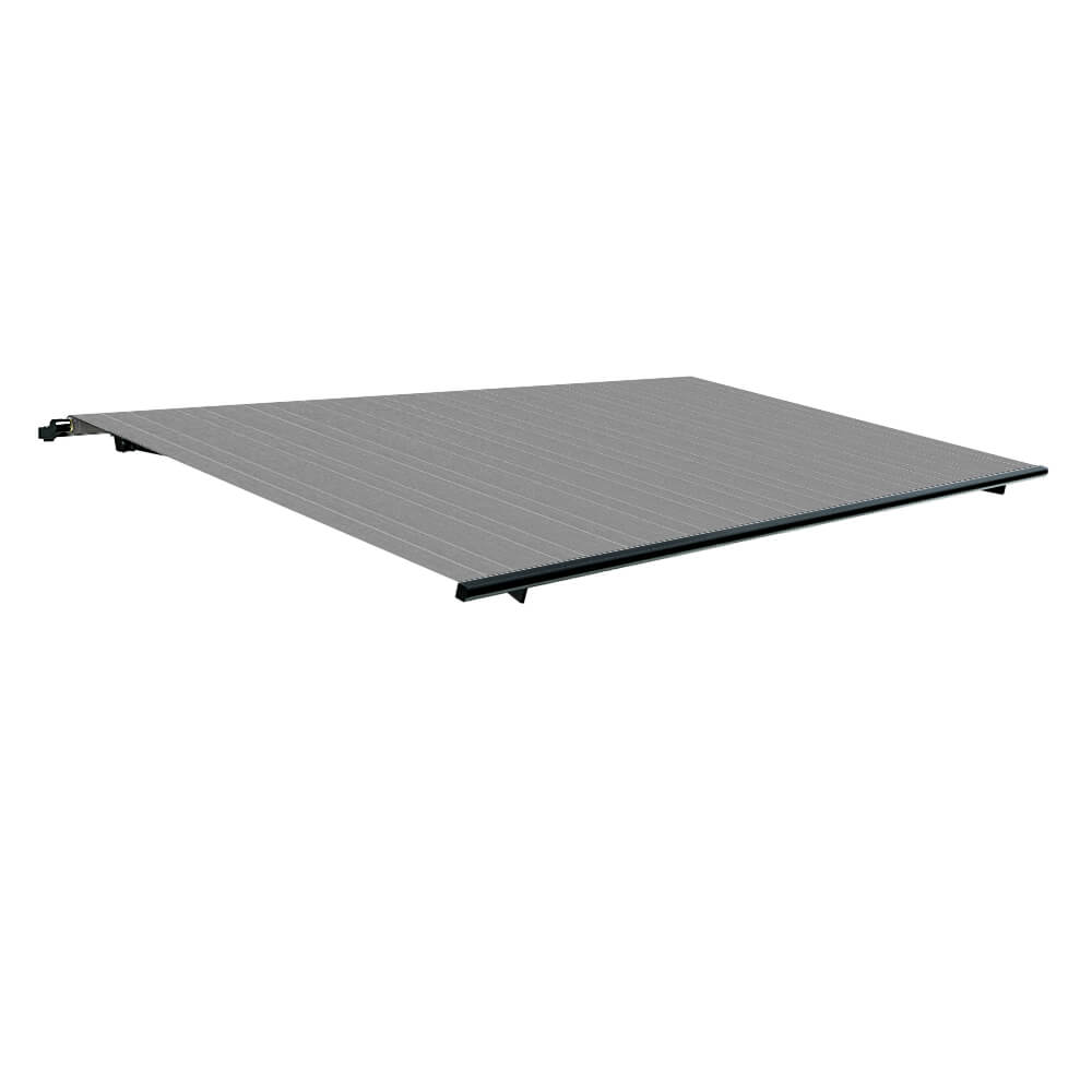 Store banne gris foncé avec fines rayures
