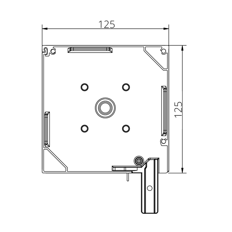 Caisson 125 x 125 mm