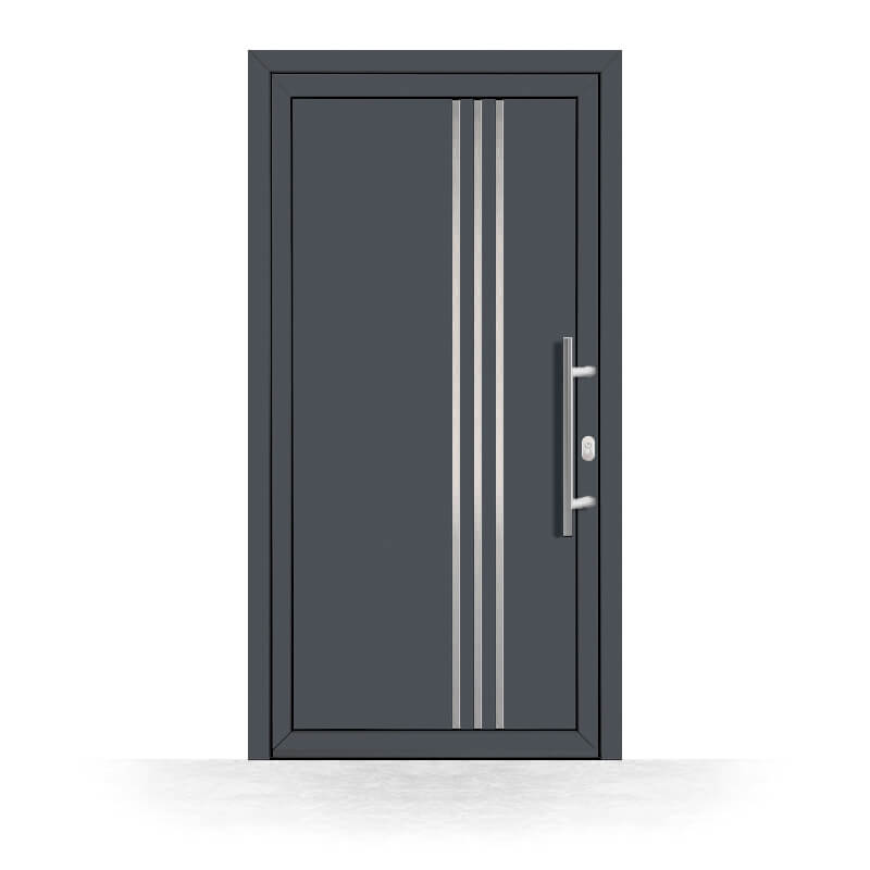 Porte d'entrée anthracite