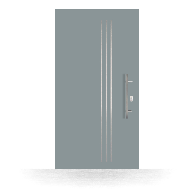 Porte d'entrée gris