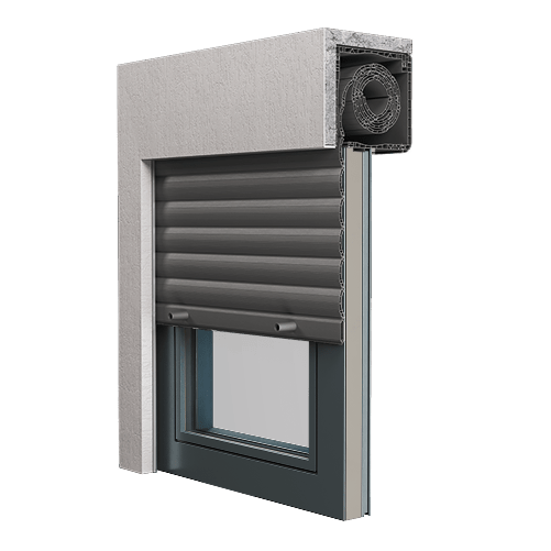 Fenêtre aluminium avec volet roulant