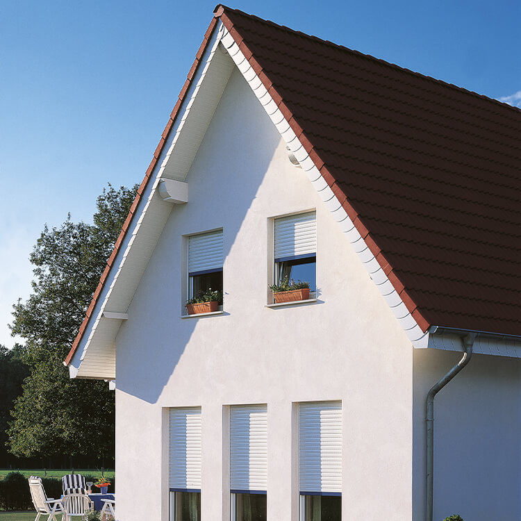 Volet roulant extérieur sous enduit -  façade