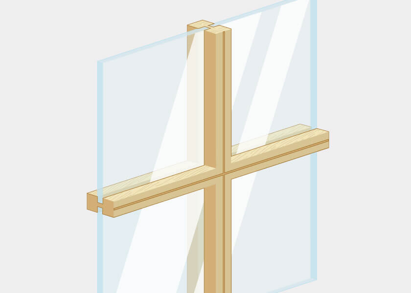 Croisillons pour fenêtre en Bois