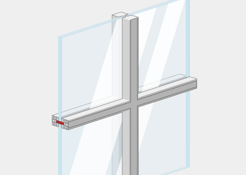 Croisillons pour fenêtre mixte en PVC-Alu