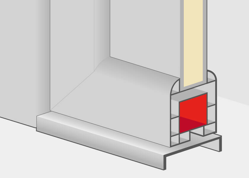 Profilé d'une porte d'entrée en bois