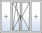 porte-fenêtre 4 vantaux ouverture a gauche