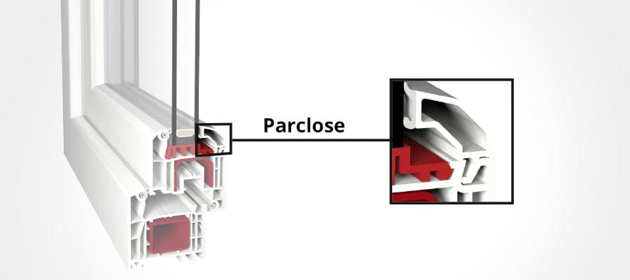 Parclose sur profilé PVC