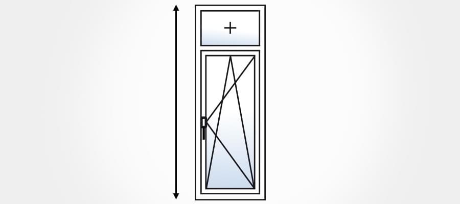 Hauteur d'une porte-fenêtre avec imposte
