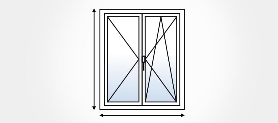 Largeur et hauteur standard d'une porte-fenêtre à deux vantaux